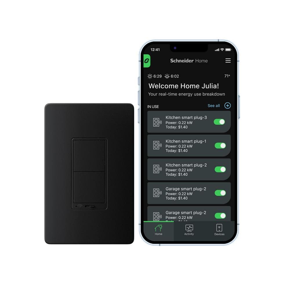 X Series 15 Amp 600-Watt Single-Pole/3-Way Matter Smart Wi-Fi Energy Monitor Rocker...