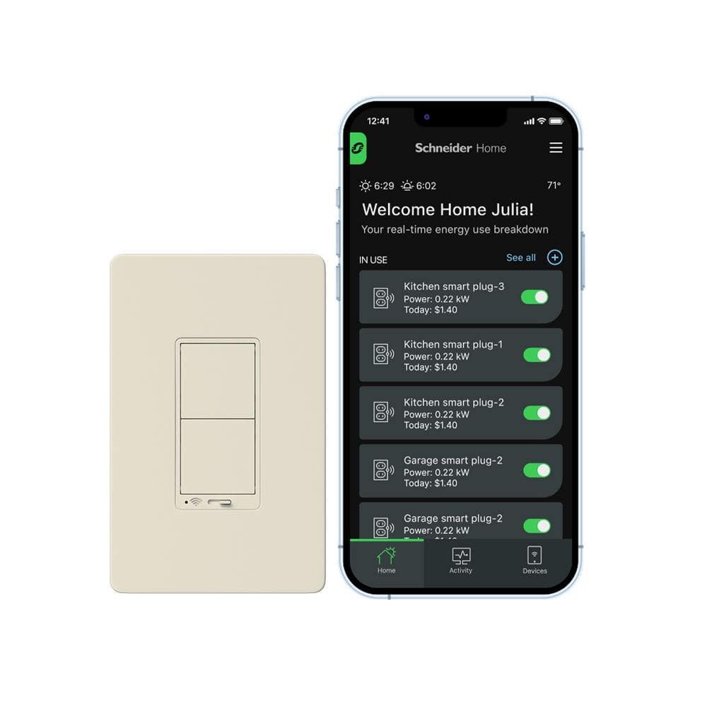 X Series 15 Amp 600-Watt Single-Pole/3-Way Matter Smart Wi-Fi Energy Monitor Rocker...