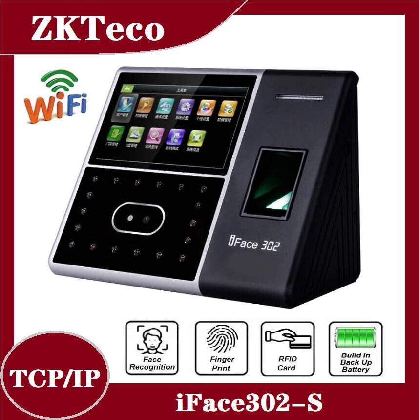 ZKTeco iFace302-S Clock overtime, rest time, fingerprint biometrics, office USA