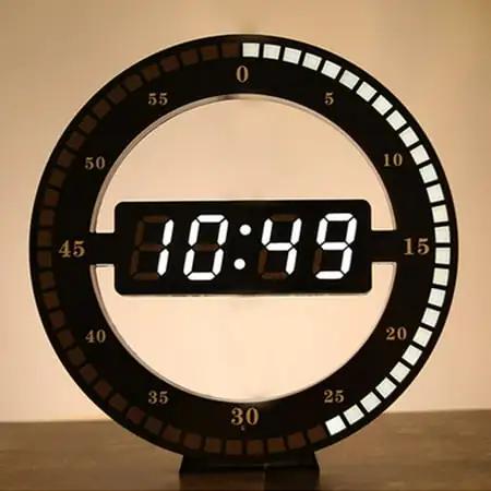 12 '' LED Number Wall Clock Digital 12 '' LED Number Wall Clock Digital Large Round Ring Clock Electronic Clock USB image