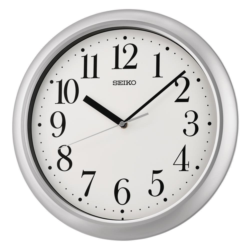 13 in. Yori Silver Office Wall Clock