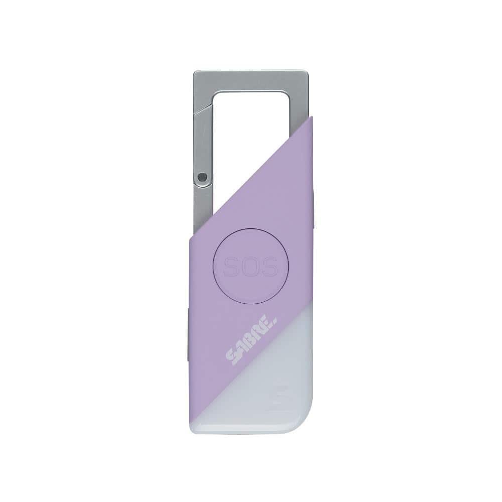 2-in-1 Personal Alarm with SOS Button and 20 Lumen LED Light, Lavender