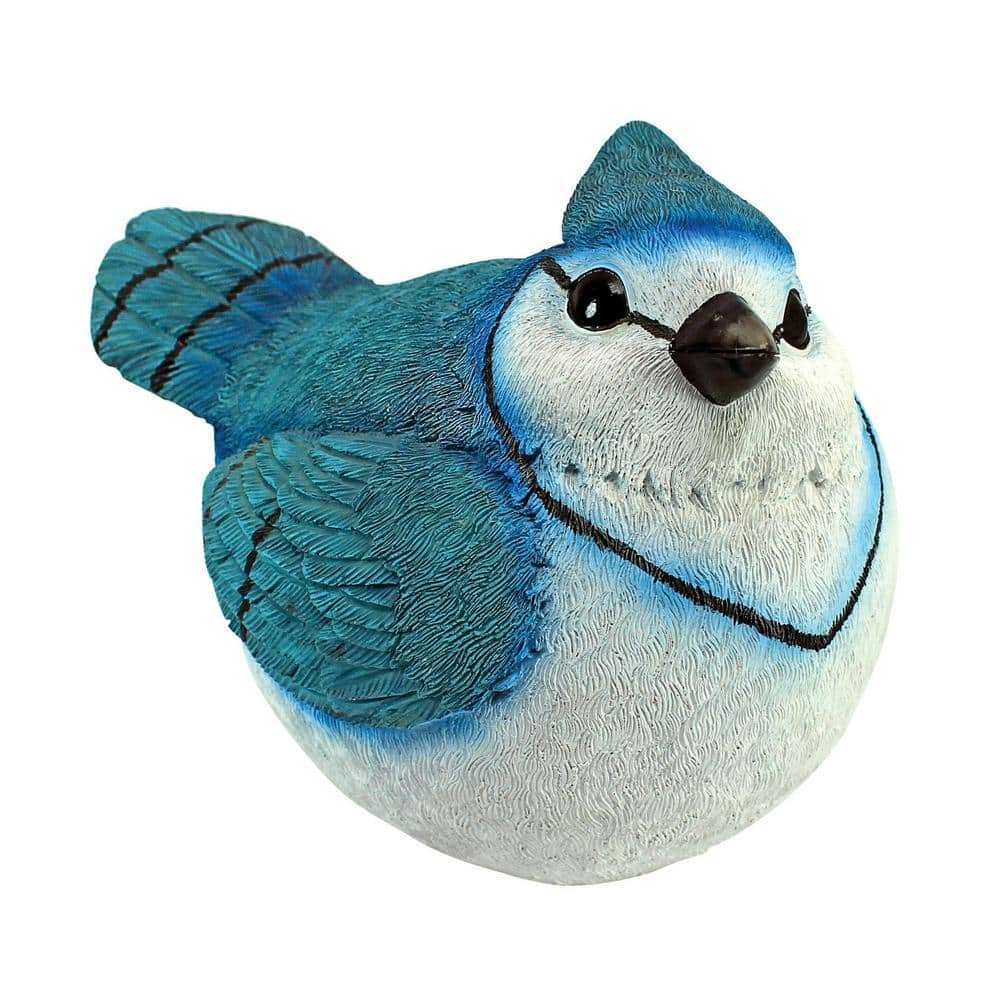 6 in. H Blue Jay Burly Bird Statue