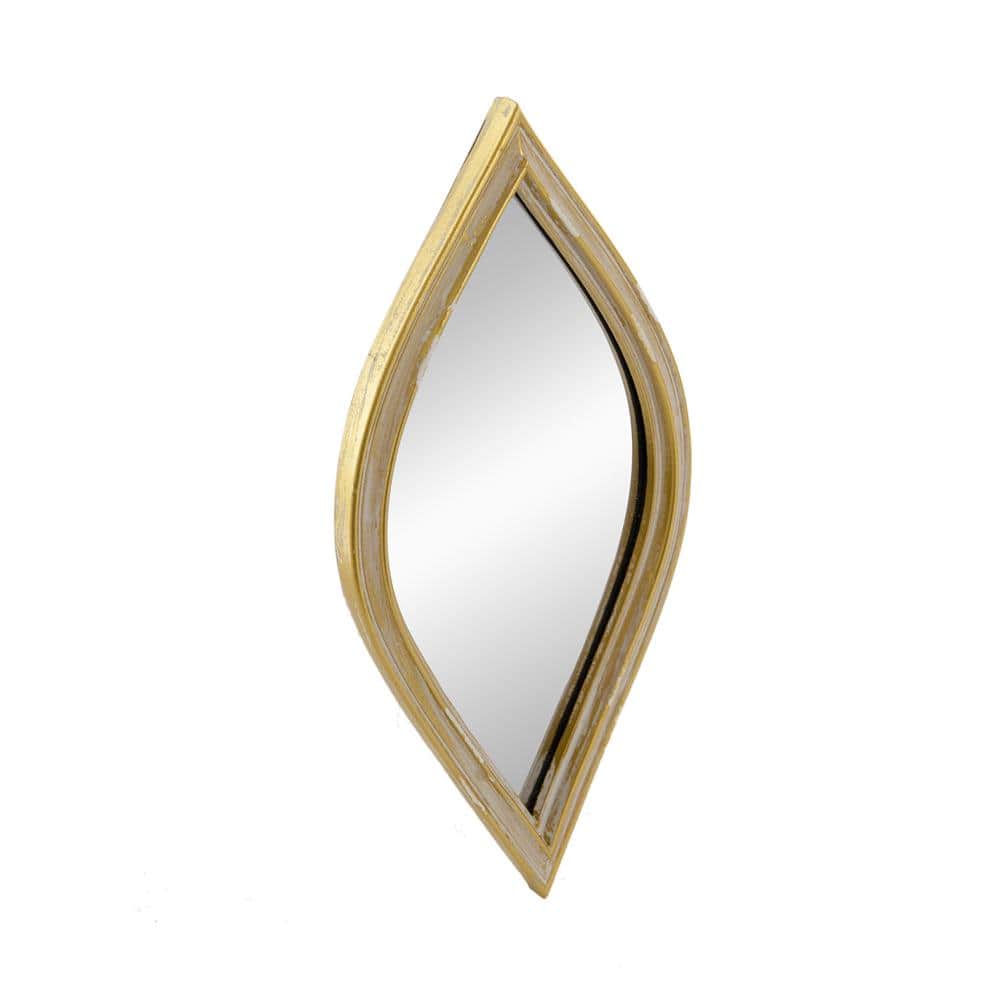 Antique Gold 4.5 in W x 9.5 in. H Irregular Polyresin Framed...