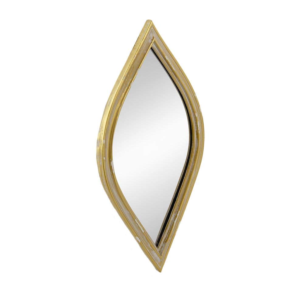 Antique Gold 6.5 in. W x 13 in. H Irregular Polyresin Framed...