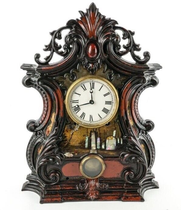 Antique Iron Mantel Clock