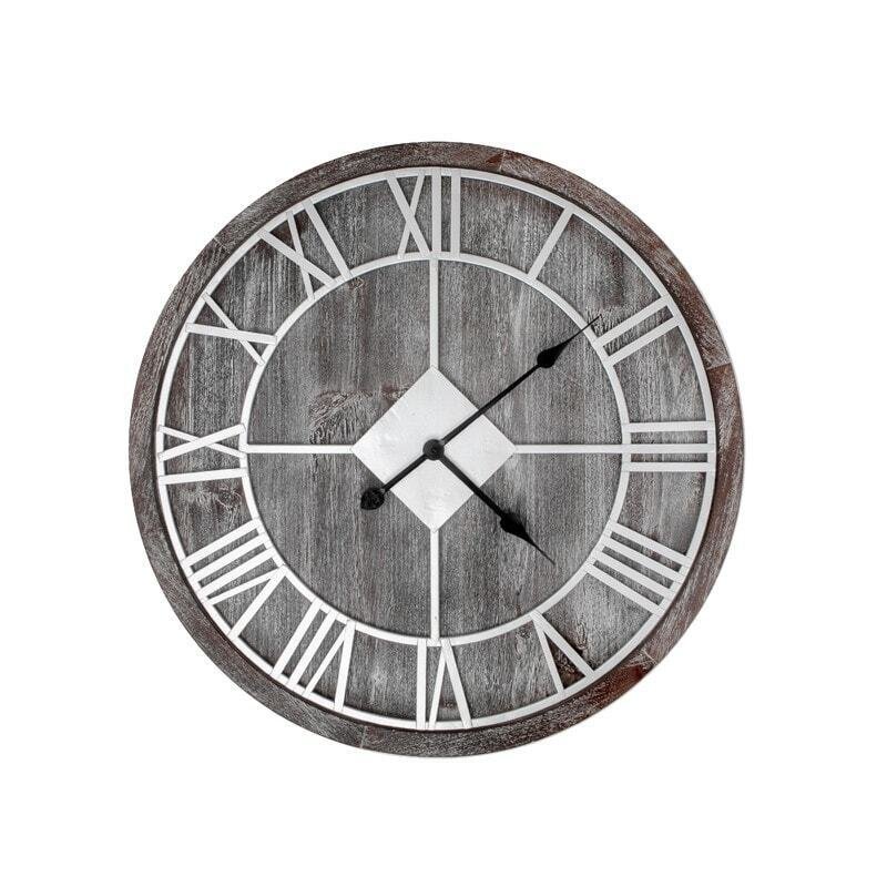 Ashton Roman Wall Clock Grey