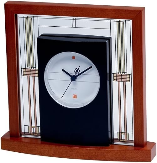 Bulova B7756 Willits Frank Lloyd Wright Table Clock