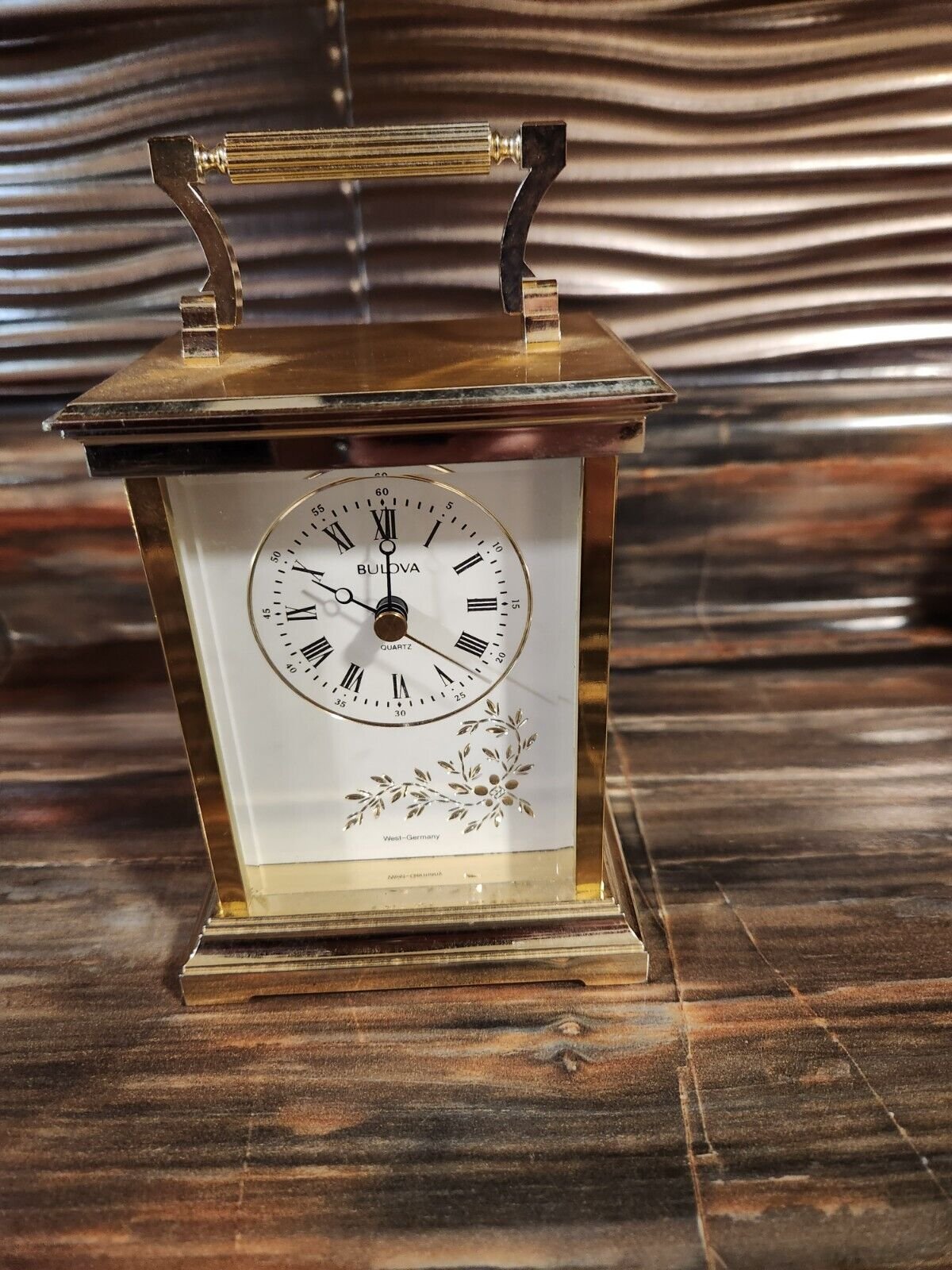 Bulova West Germany Carriage Mantle Desk Clock