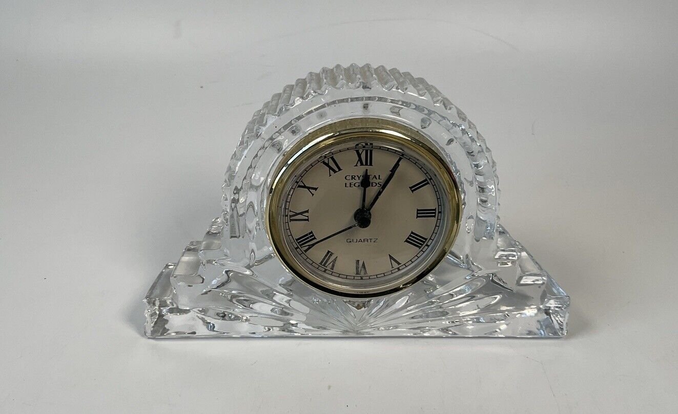 Crystal Legends by Godinger Quartz Clock 24% Lead Crystal Original Sticker Tag