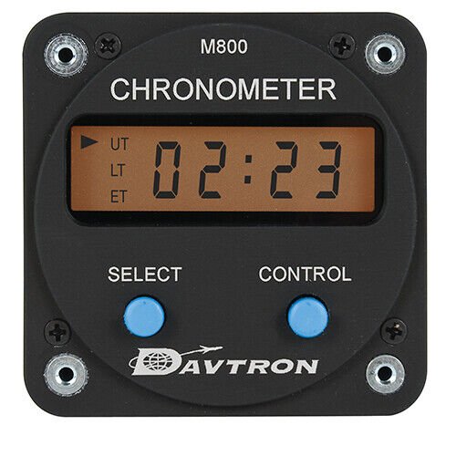 DAVTRON CHRONOMETER/Digital clock with 28V lighting. Displays Universal time