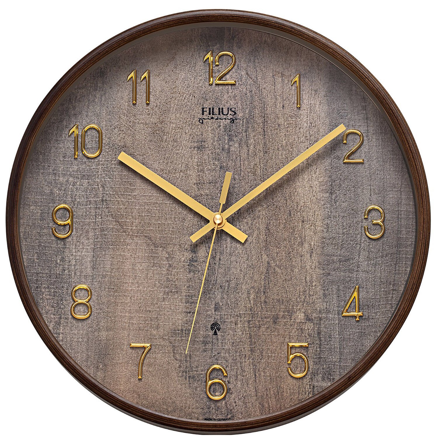 Filius Funk Wall Clock Quartz Dark Brown 0306-3