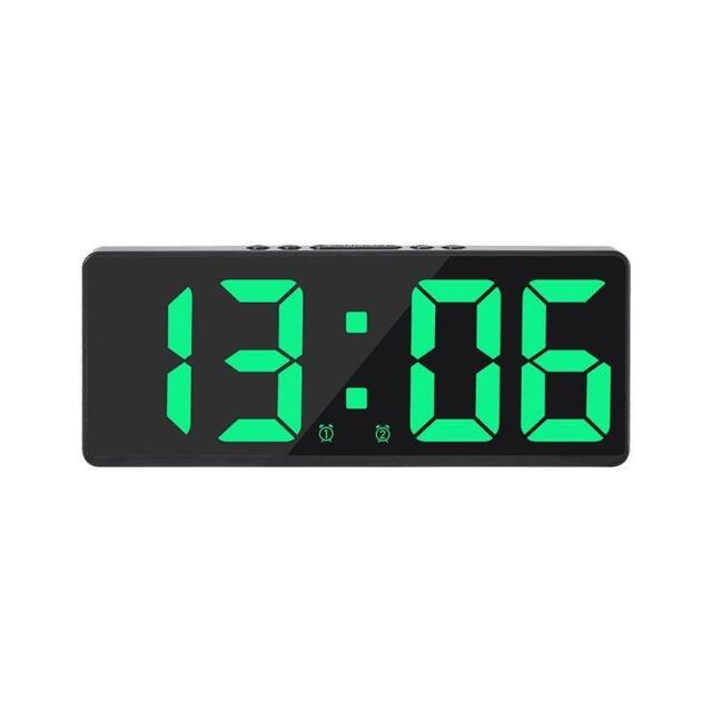 Large LED Digital Wall Clock Temperature Date Day Display USB Remote Control New
