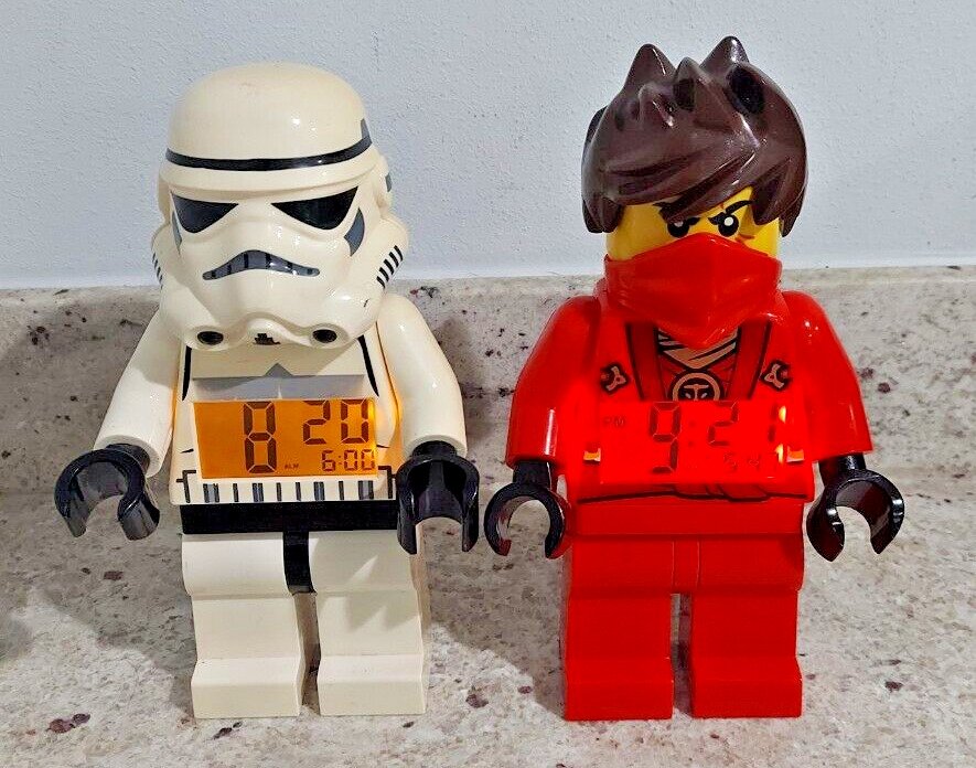 LEGO Star Wars Storm Trooper and Ninja GO Digital Alarm Clock 9.50"