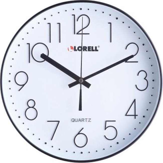 Lorell LLR61011 12 in. Quiet Wall Clock - Black