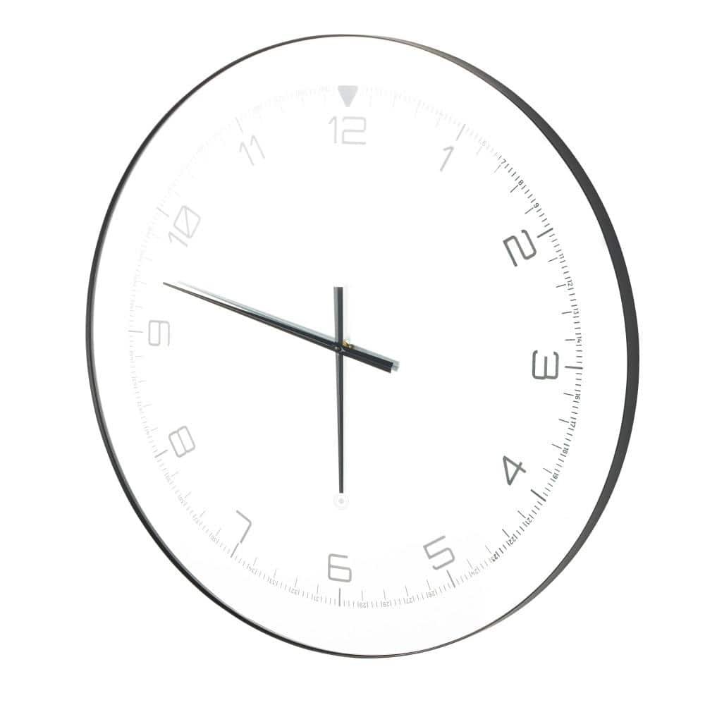 Multi Colored Glass LED Wall Clock with Black Clocks Hands and White...