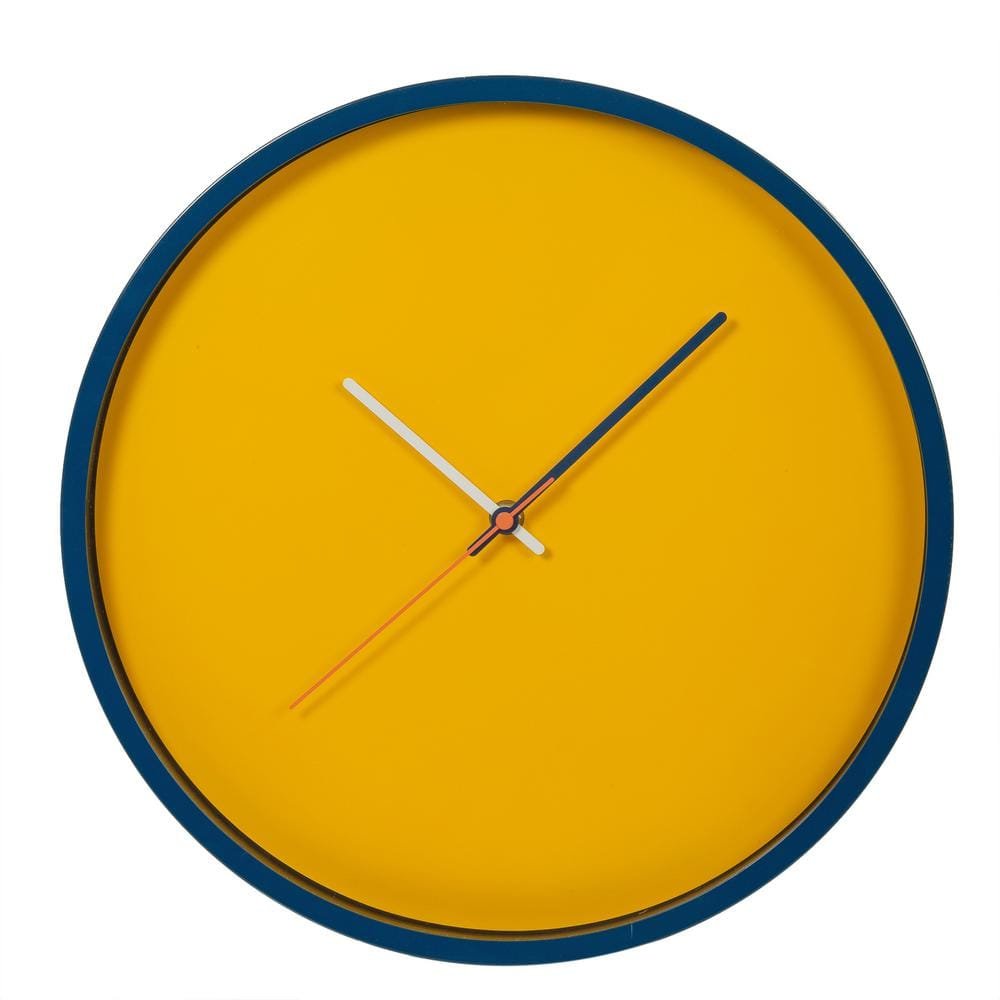 Navaro Modern Wall Clock, 14 in. Buttercup