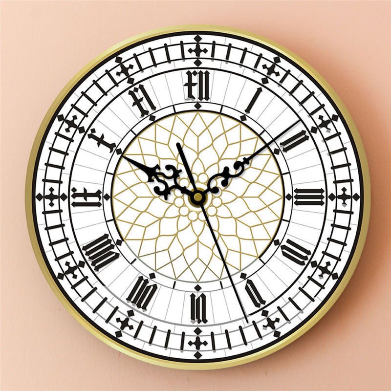 Outdoor Indoor 12" Garden Station Wall Clock Big Ben Modern Retro Wall Clock
