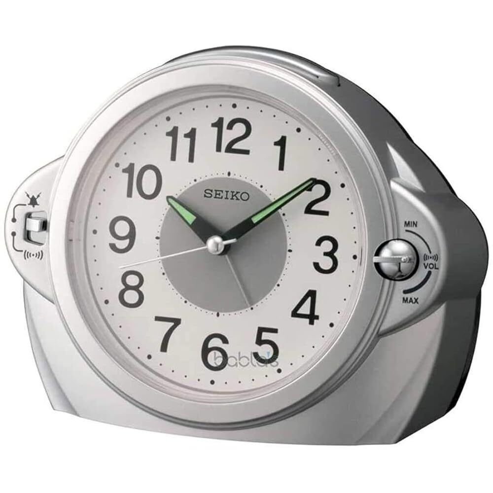 Seiko Quartz Bedside White Dial Analog Alarm Clock