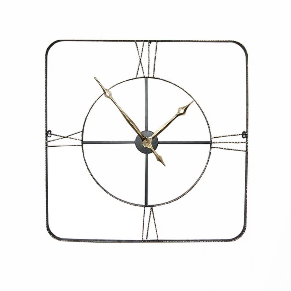 Square Wrought Iran Antique Wall Clock
