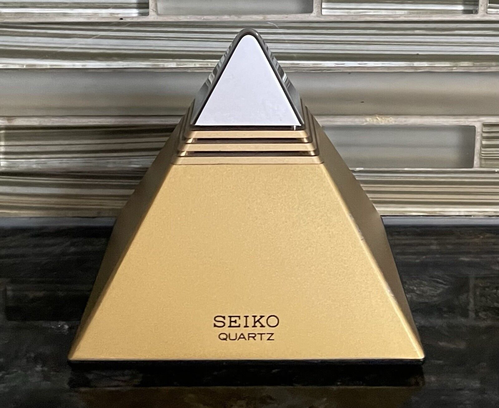Vintage Seiko Pyramid Clock, Talking Clock, Quartz, Made In Japan