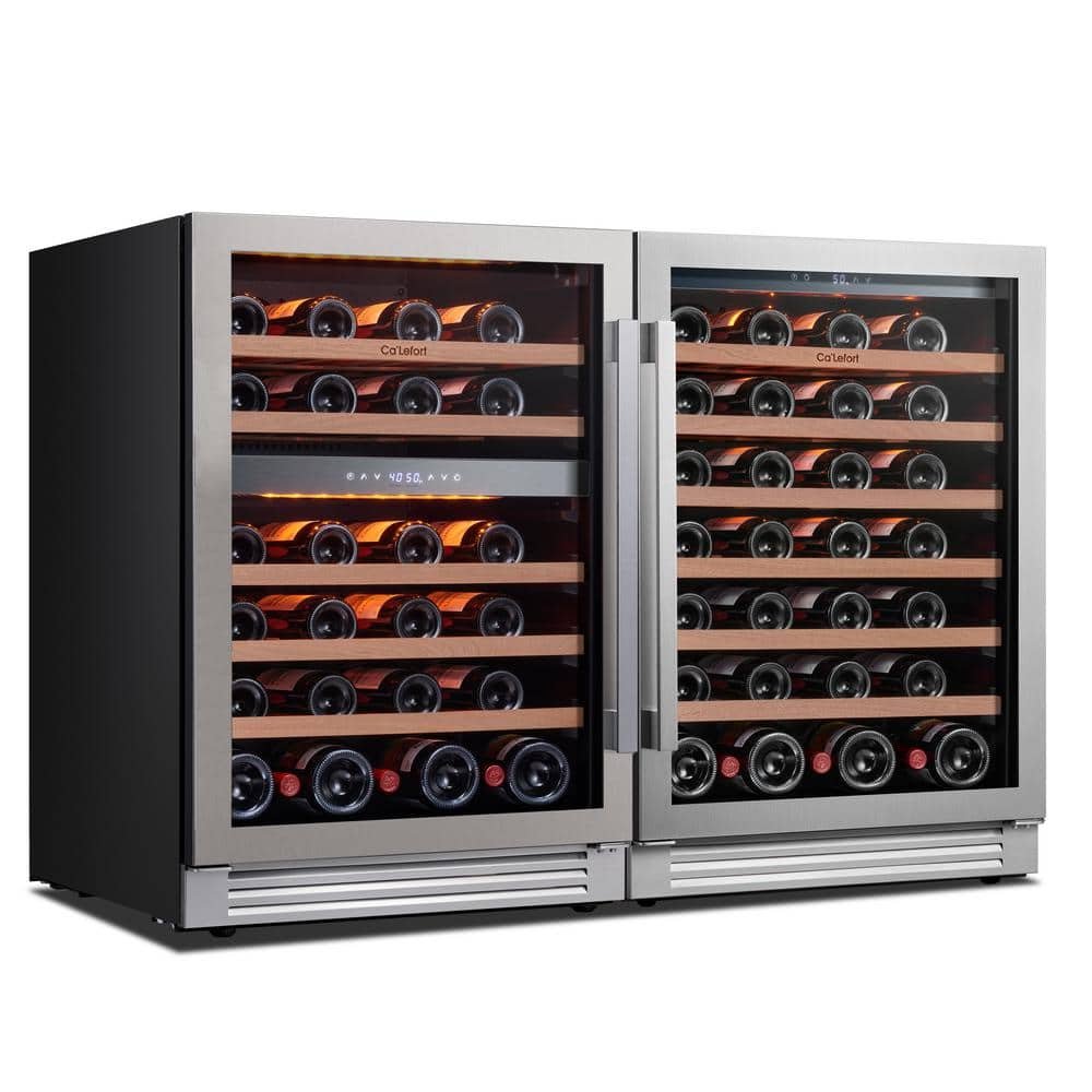 48 in. Triple Zone Cellar Cooling Unit 100-Bottles Built- in Wine Cooler...
