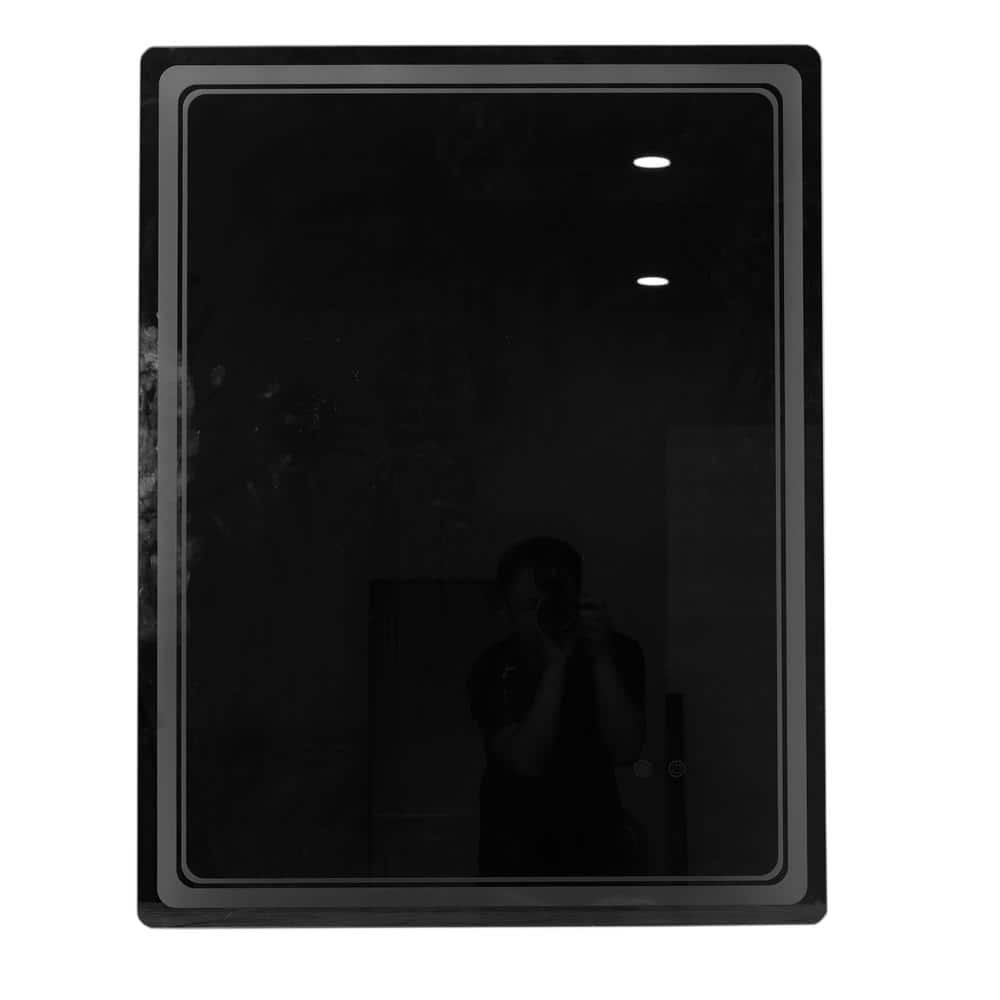 LED Mirror 27 in. W x 48 in. H Modern Style Frameless...