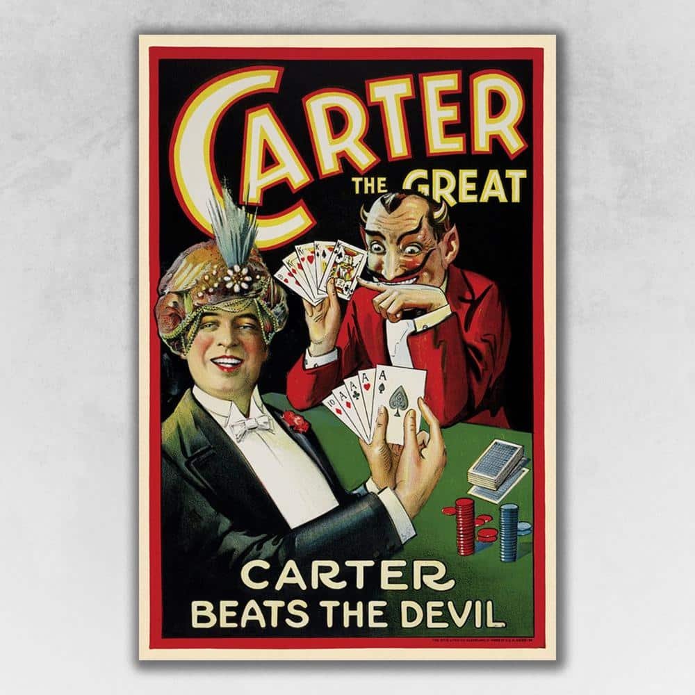 Market Vintage 1922 Carter Vintage Magic Poster Wooden Wall Art