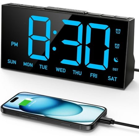 Mpow Alarm Clock for Heavy Sleepers, Digital Alarm Clock for Bedroom, Adjustable Brightness, Customizable Mpow Alarm Clock for Heavy Sleepers, Digital Alarm Clock for Bedroom, Adjustable Brightness image
