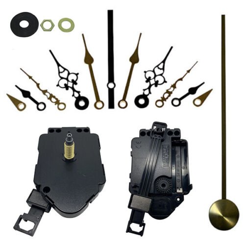 New Complete Quartz Pendulum Clock Movement Mechanism Metal Hands 18mm Shaft