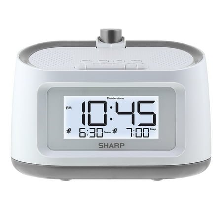 SHARP Projection Dual Alarm Clock with 8 SHARP Projection Dual Alarm Clock with 8 Soothing Sleep Sounds, Easy to Read Display image