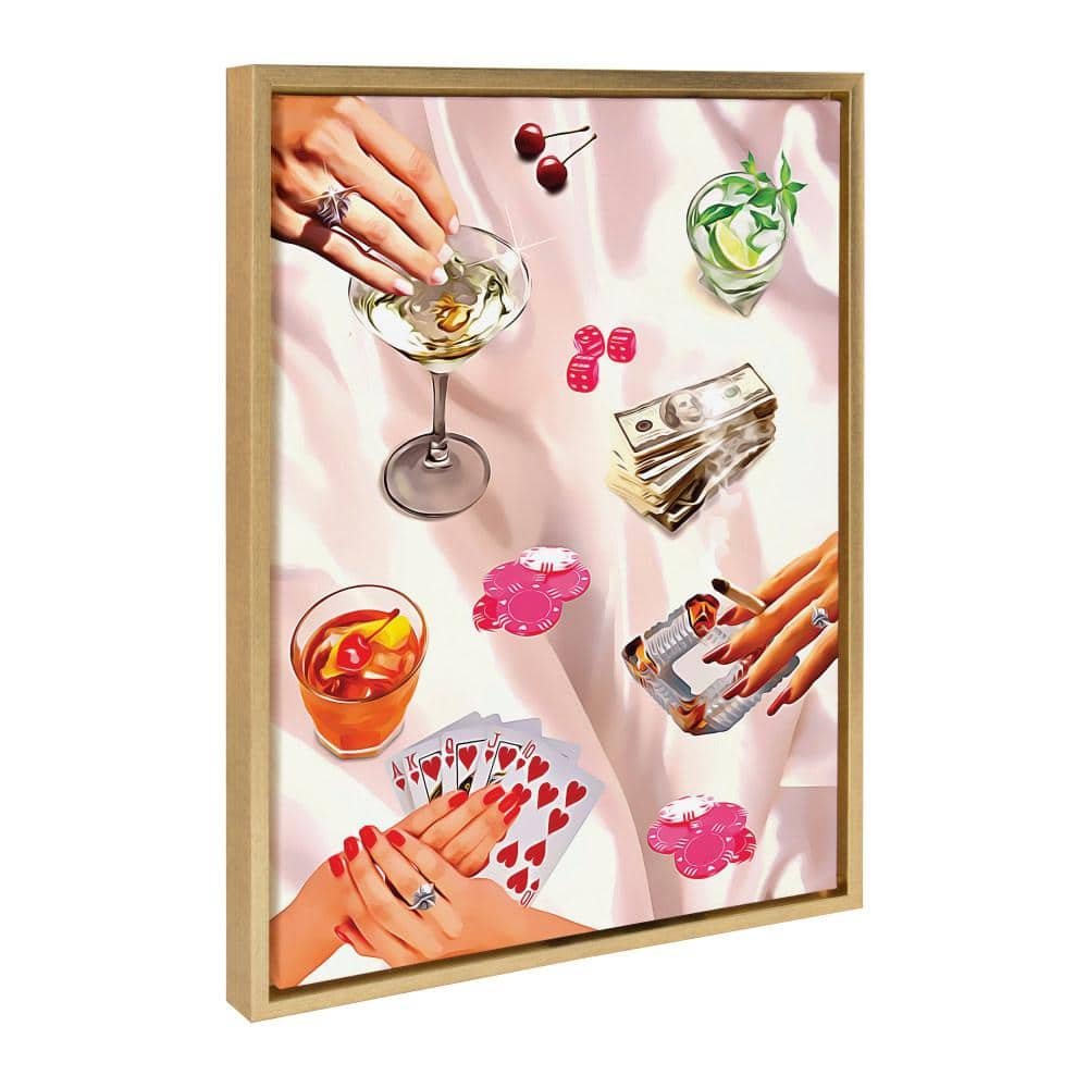 Sylvie Game Night Poker Framed Canvas by Honey Island Studio (Set of...
