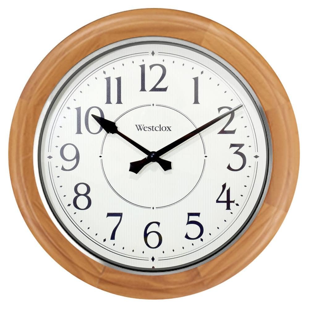 Traditional Analog Quartz Accuracy 12.5” Wood Wall Clock with Quiet Sweep Movement...