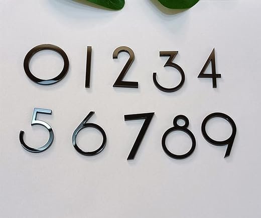 12 Pcs Arabic Acrylic Numerals for a Wall Clock (4CM, Black)