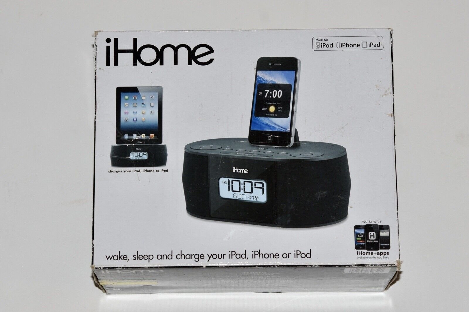 iHome iD38BV App Enhanced Stereo System with Dual Alarm FM Clock Radio ...