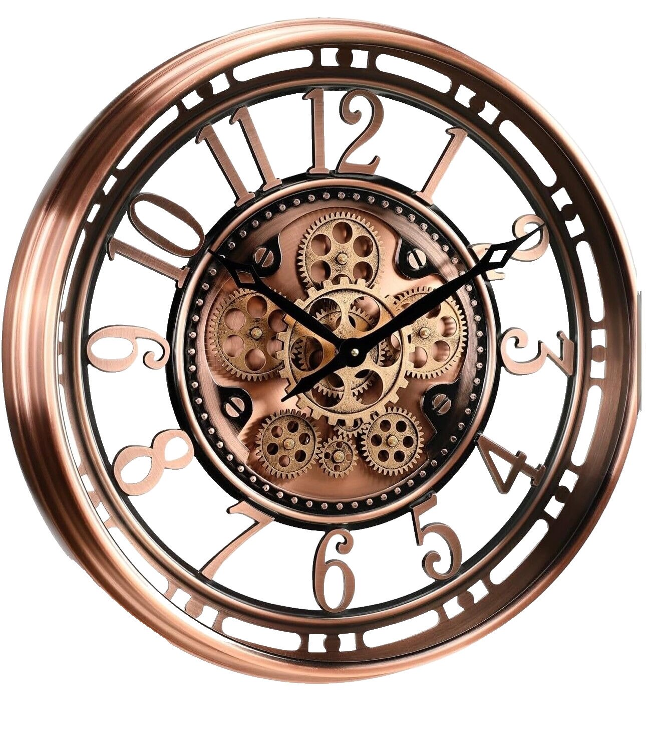 larger moving gear wall clock,industrial steampunk decor wall clock(21 Inch)