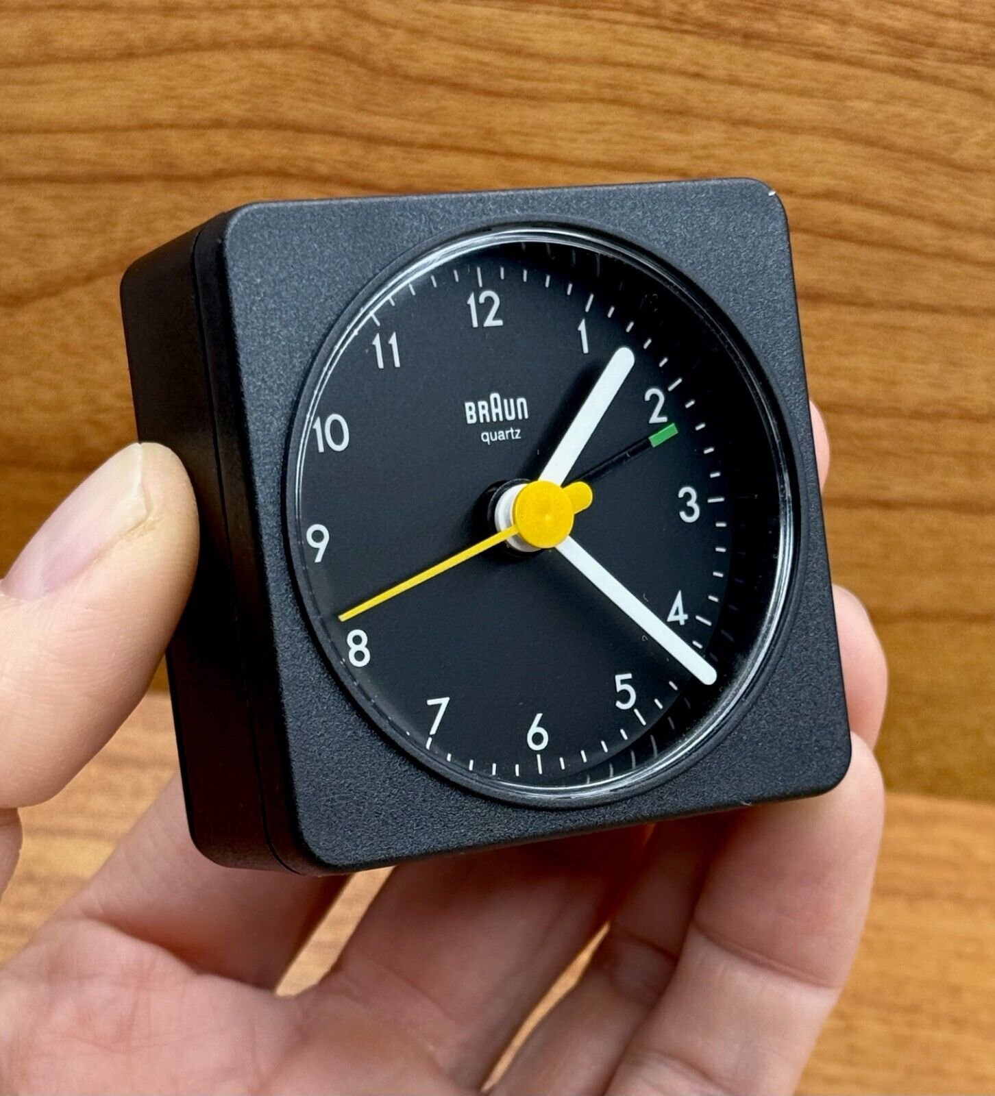 ✅ NEW VINTAGE BRAUN AB1A COLLECTABLE TRAVEL QUARTZ ANALOG ALARM BLACK CLOCK NOS