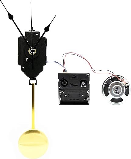 Original Youngtown 12888 Chime Melody Pendulum Clock Movement with 2 Sets of Hands 23.5mm (59/64 Inch) Shaft Length 16mm (5/8 Inch) Thread Length.