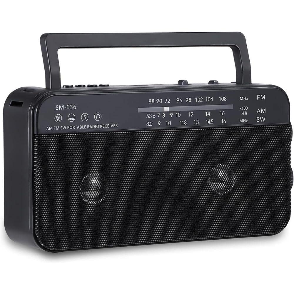 Portable AM FM Shortwave Radio with Bluetooth Speaker Plug-in Wall, 3X D...