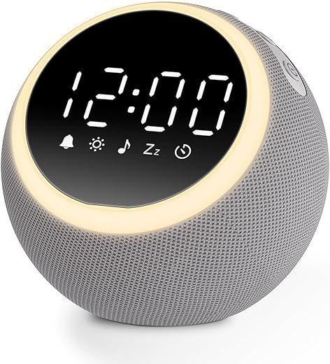 Rohent Sound Machine for Sleeping Adults: Alarm Clocks for Bedrooms, 25 Soothing Sounds, 7 Soft Wake-Up Sounds, 16 Adjustable Volume & Timer, Memory Function - Ideal for Bedroom