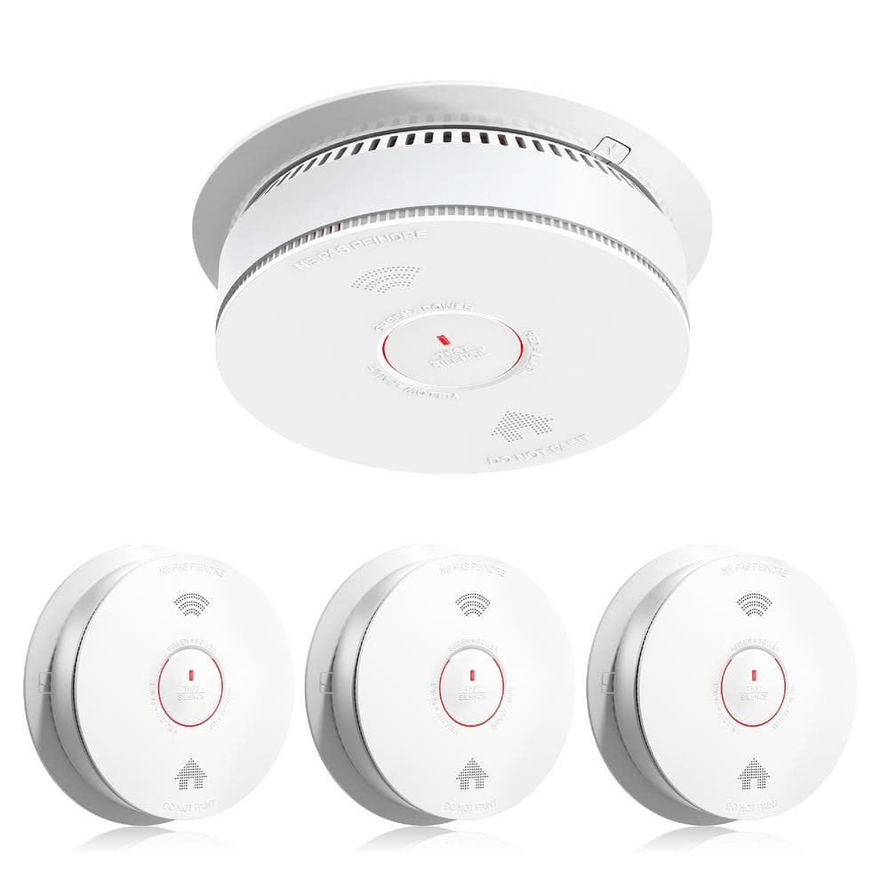 10-Years Sealded Battery Operated Smoke Detector, Fire Alarm with Voice Alert, ETL...
