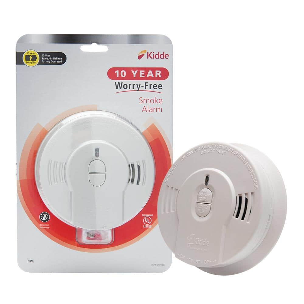 10 Year Worry-Free Battery Powered Smoke Detector with Ionization Sensor