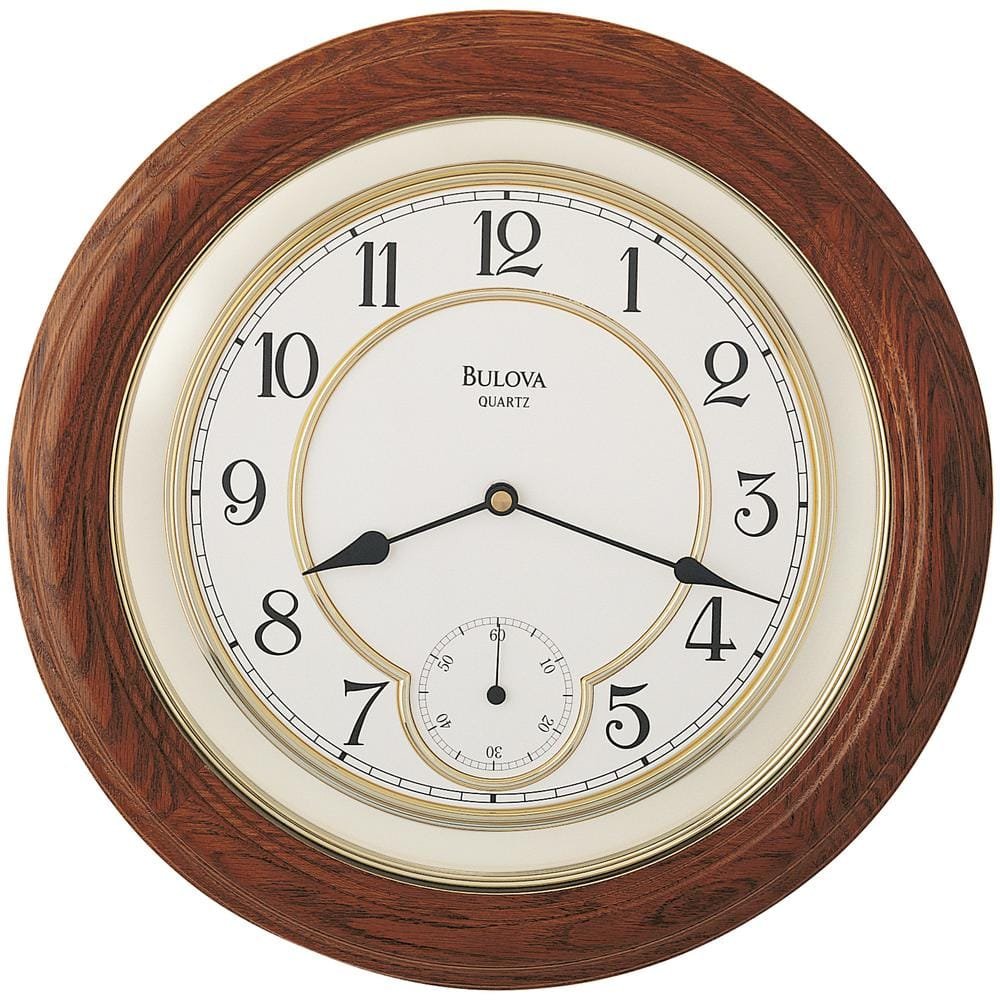 14 in. Solid Oak Wall Clock