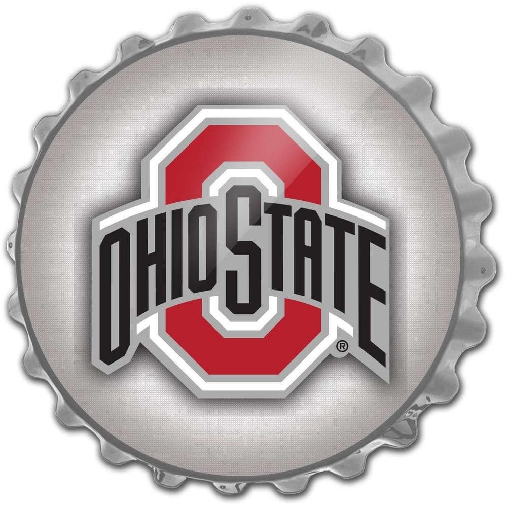 19 in. Ohio State Buckeyes Plastic Bottle Cap Decorative Sign