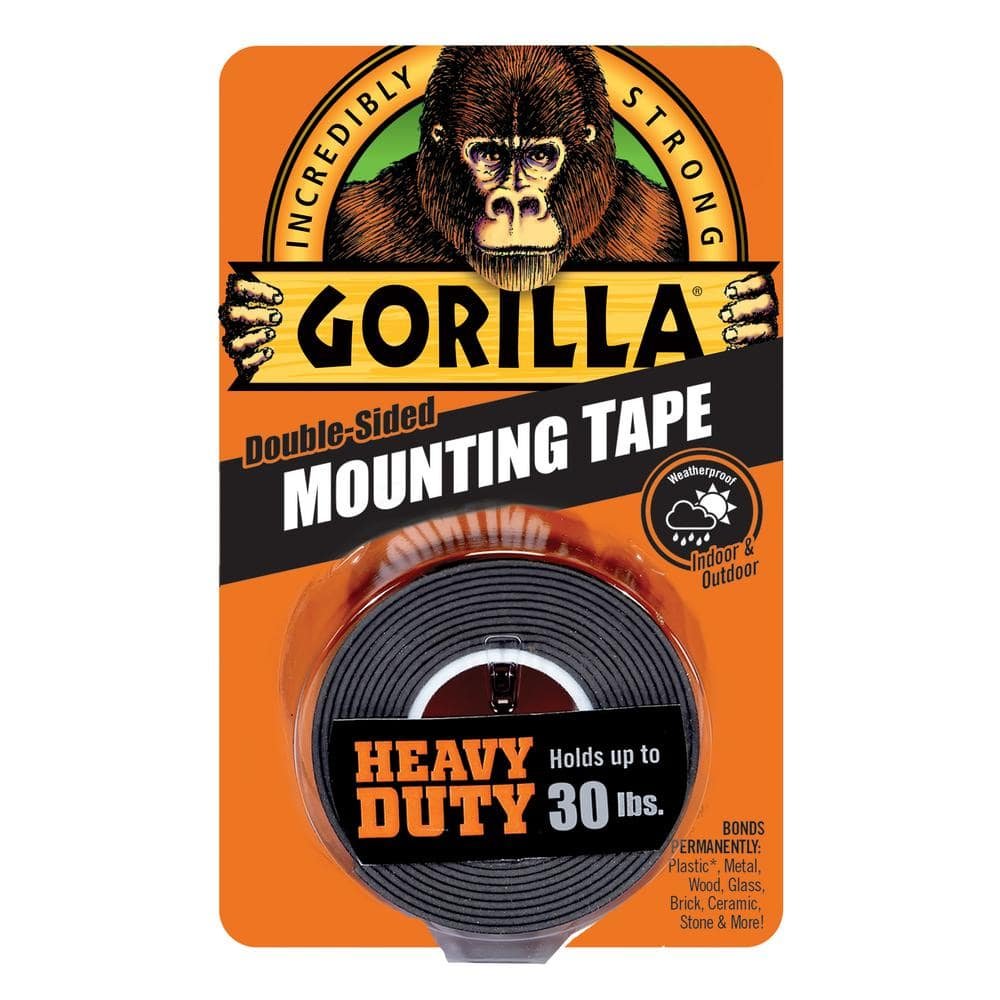 1 in. x 1.67 yds. Black Heavy Duty Mounting Tape (6-Pack)