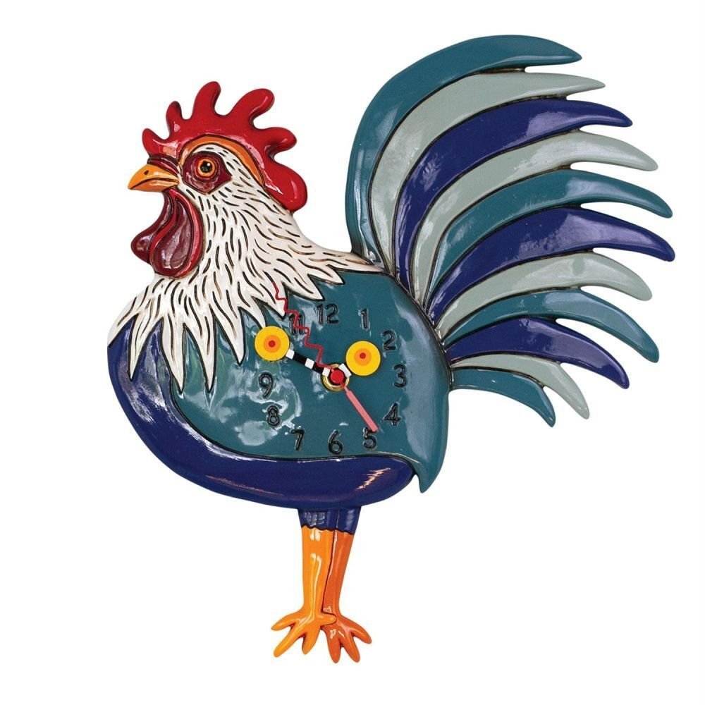 Allen Wall Clock with Pendulum - Rooster
