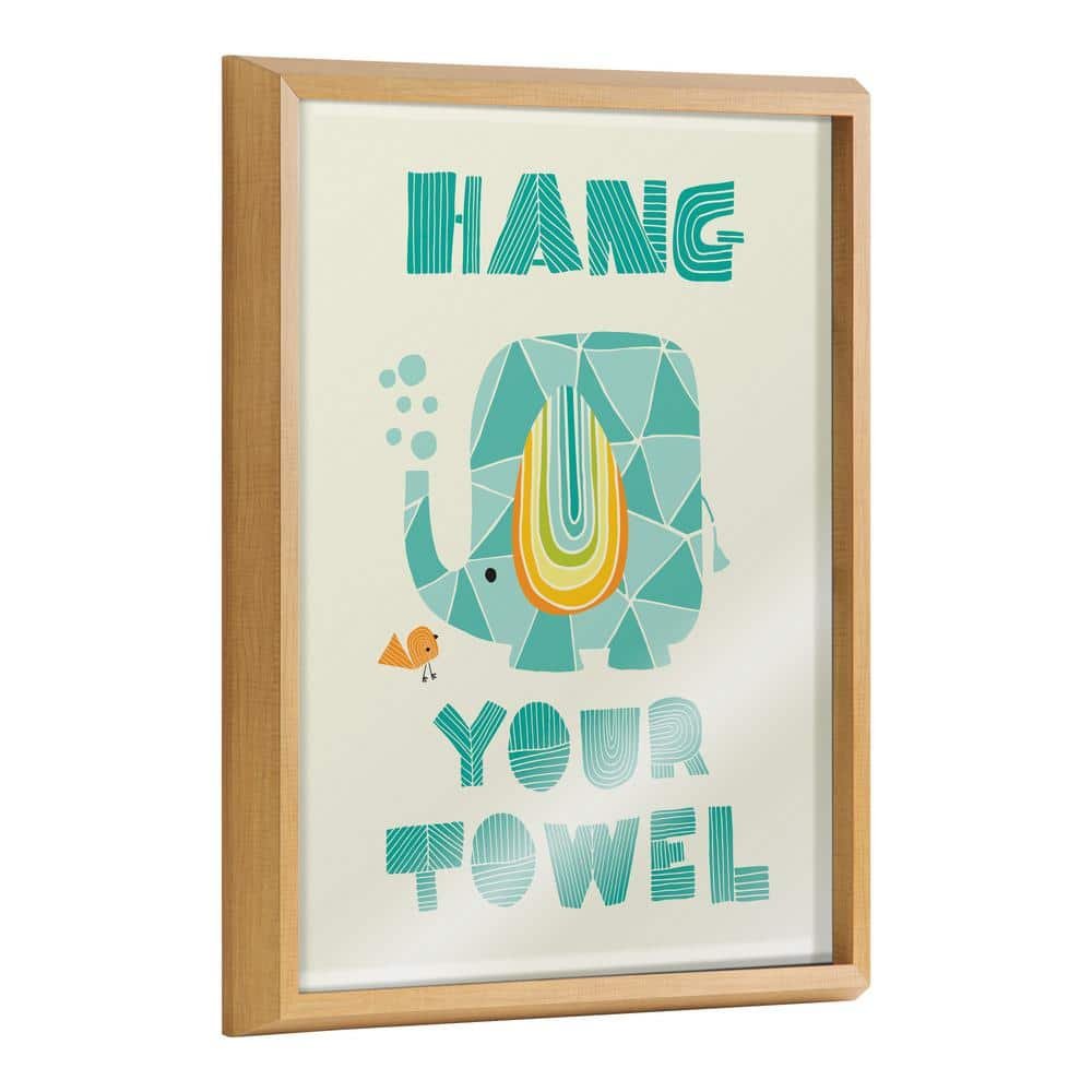 Blake Splish Splash Zoo Elephant Framed Printed Glass by Heather Rosas Framed...