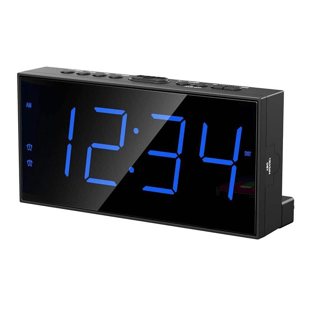 Digital Dual Alarm Clock with LED Display, USB Charger, Loud Volume and...