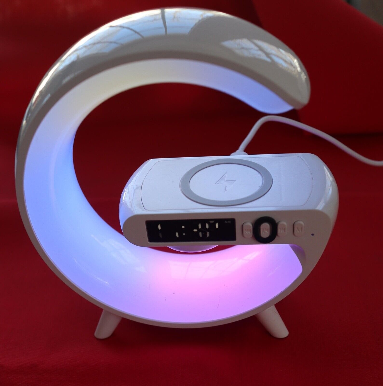 GOOGLE ALARM CLOCK/PHONE CHARGER FOR PARTS OR REPAIR