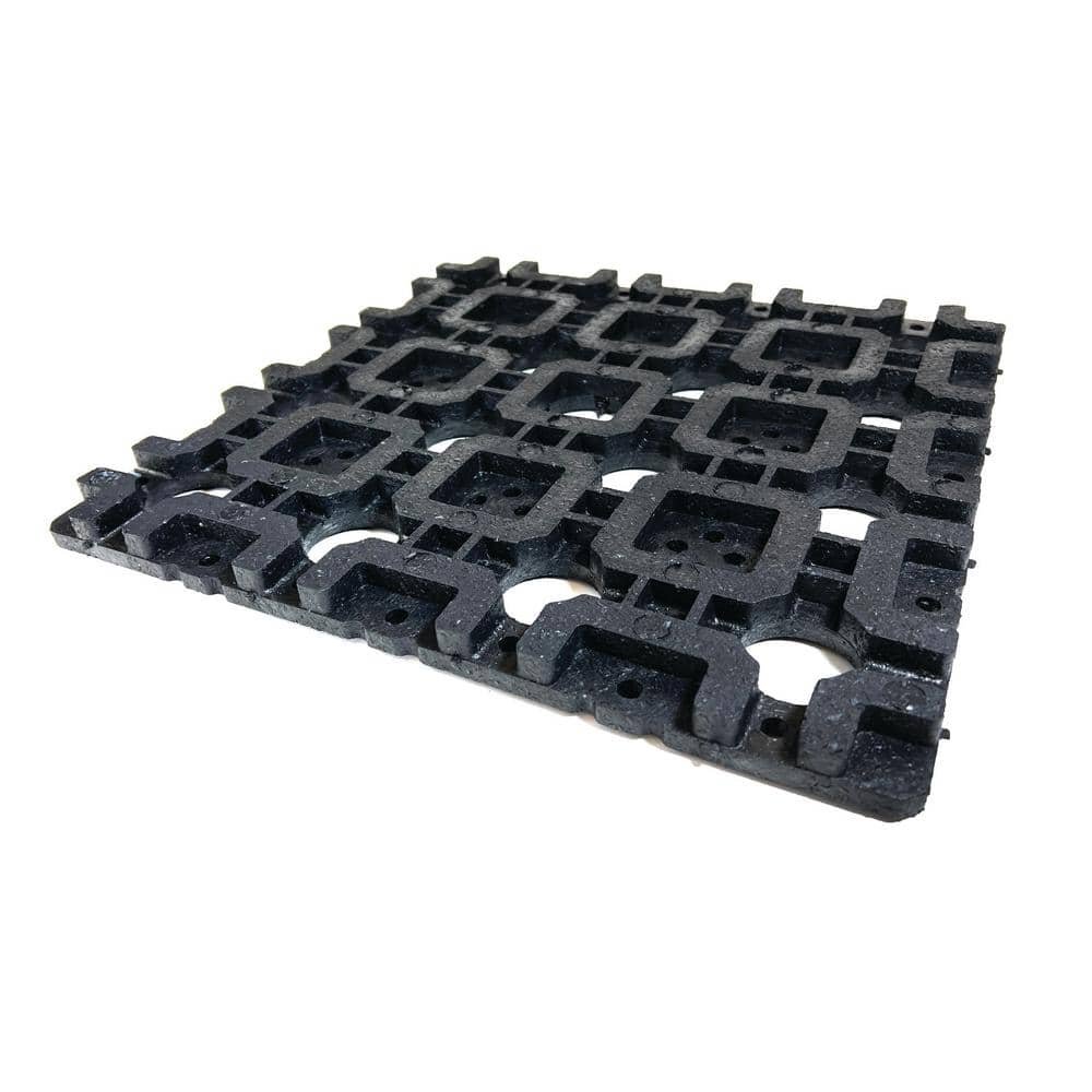 Grid Only 16 in. x 16 in. x 1 in. Black Composite...